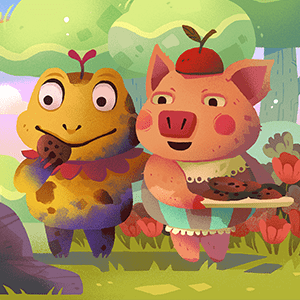 Colorful illustrations of cute animal characters created for the game Seasonspree | Farbenfrohe Illustrationen niedlicher Tiercharaktere für das Computerspiel Seasonspree